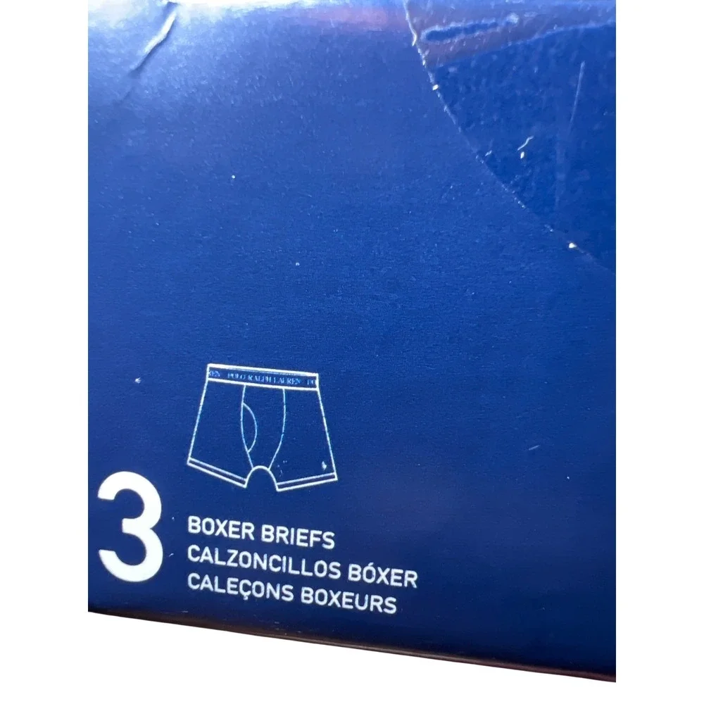 Polo Ralph Lauren 3 Pack‎ Classic Fit Cotton Boxer Briefs Mens Size XL